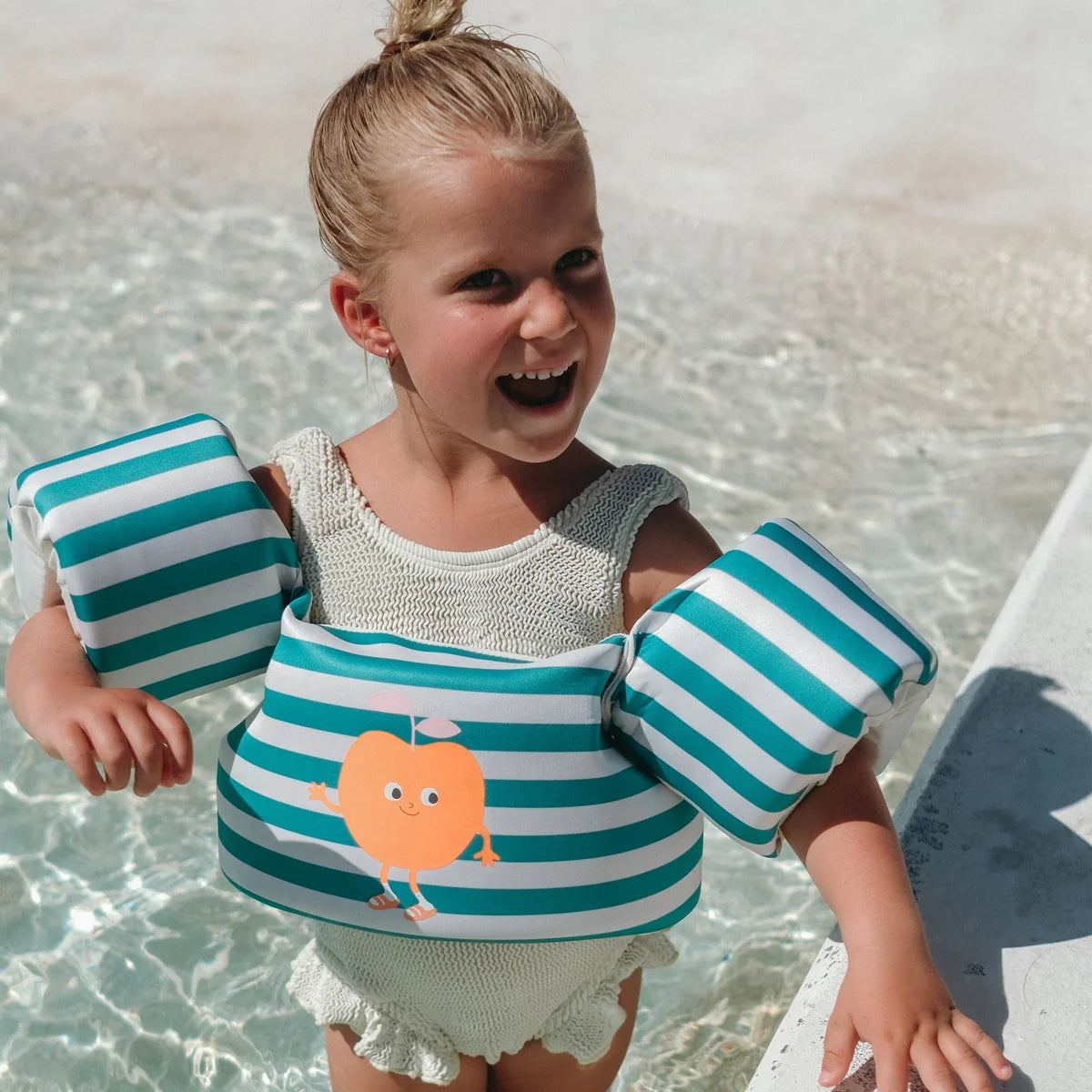 Sunnylife Floatie Jacket 3-6 Poppy the Peach Green