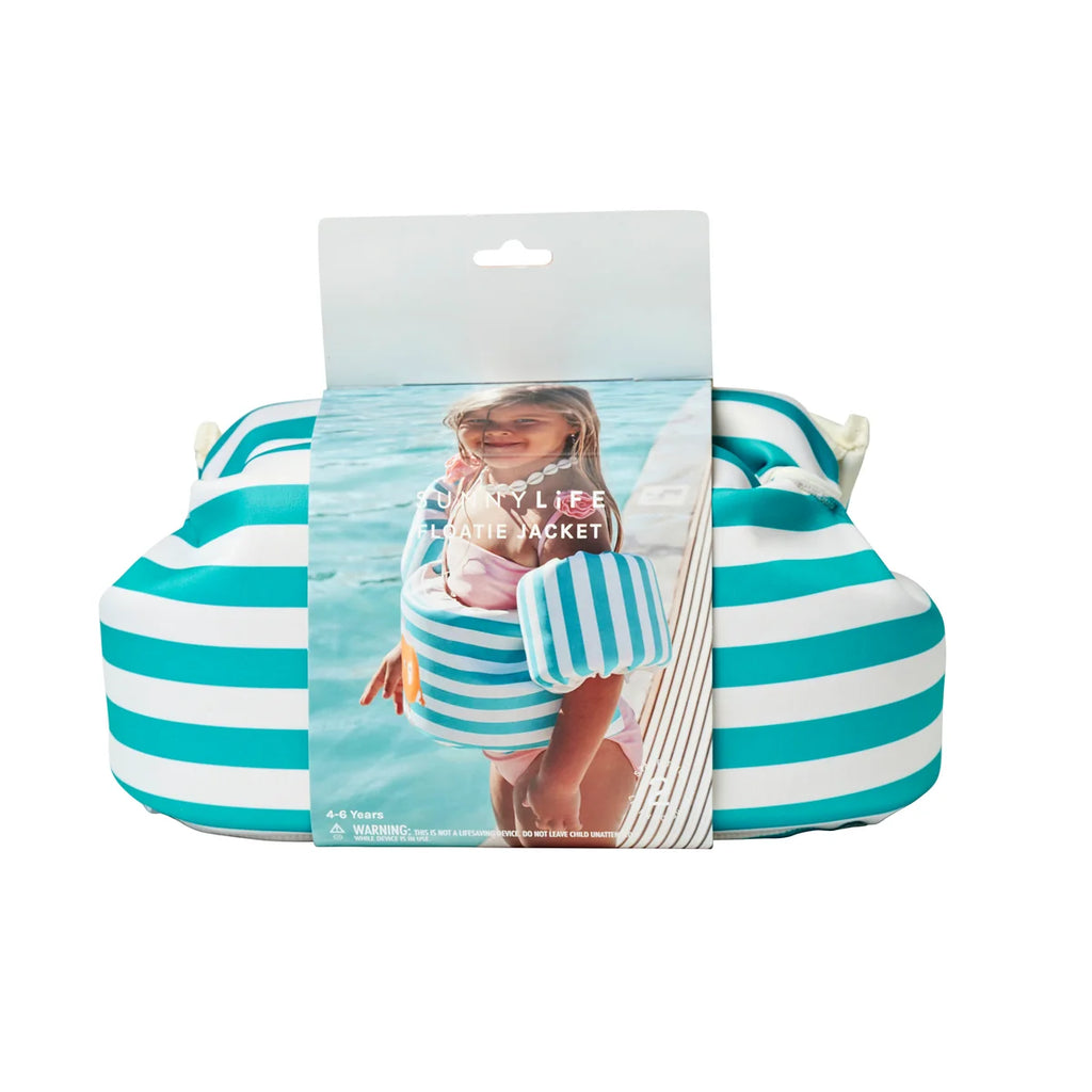 Sunnylife Floatie Jacket 3-6 Poppy the Peach Green