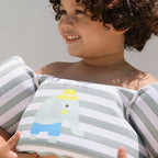 Sunnylife Floatie Jacket 3-6 Eli the Elephant Green Strip