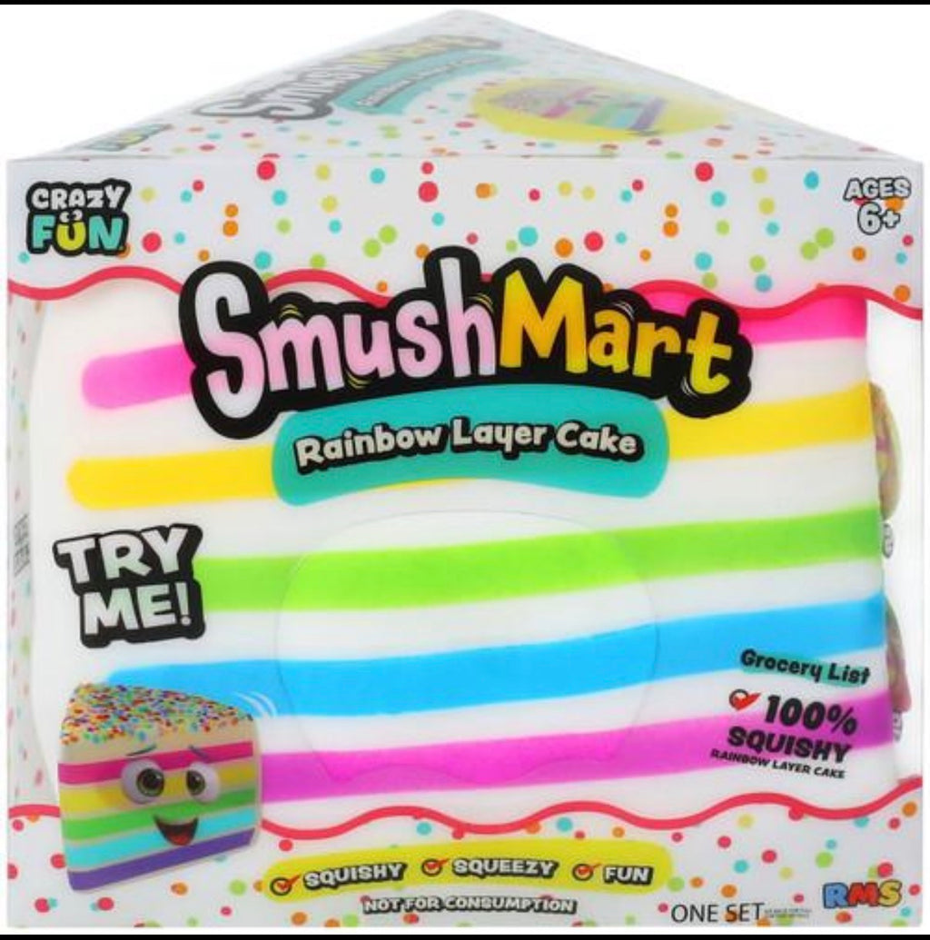 Squishy Rainbow Layer Cake