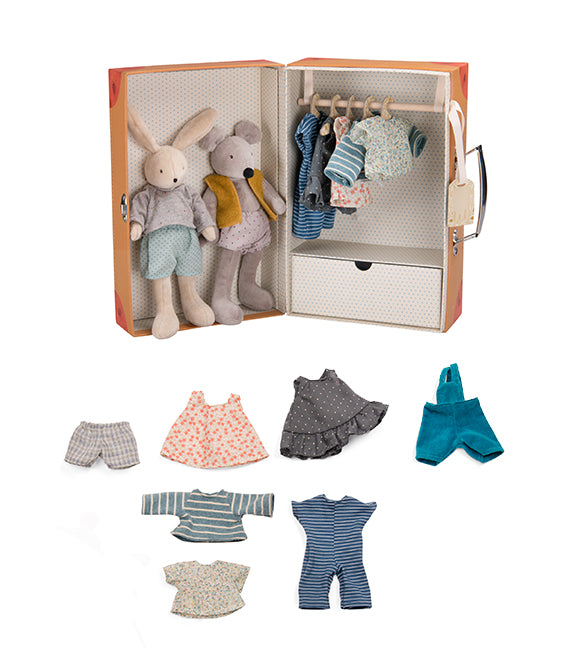 Moulin Roty Rabbit & Mouse Wardrobe