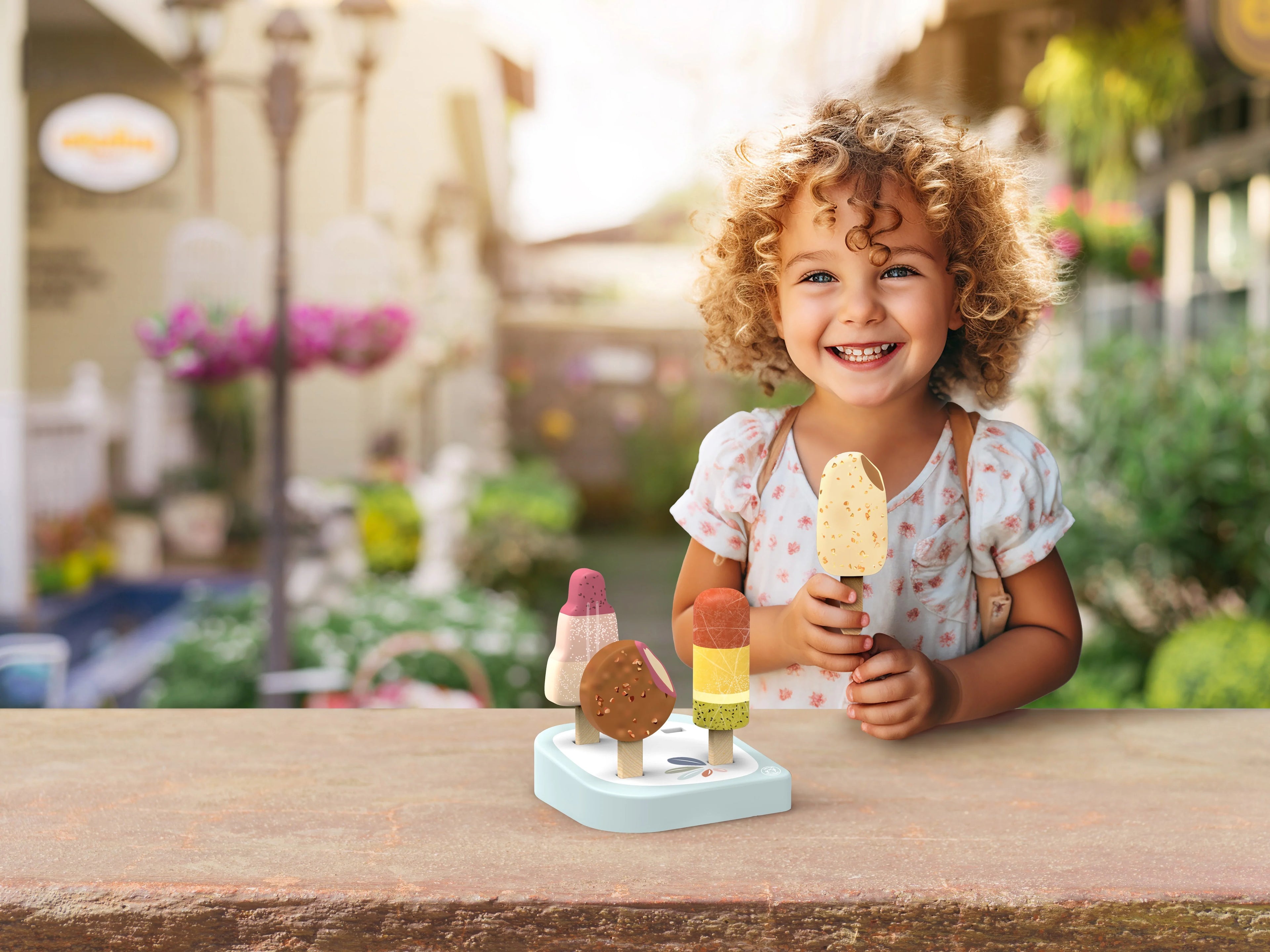Speedy Monkey Ice Cream Bar Stand w/4 ice cream