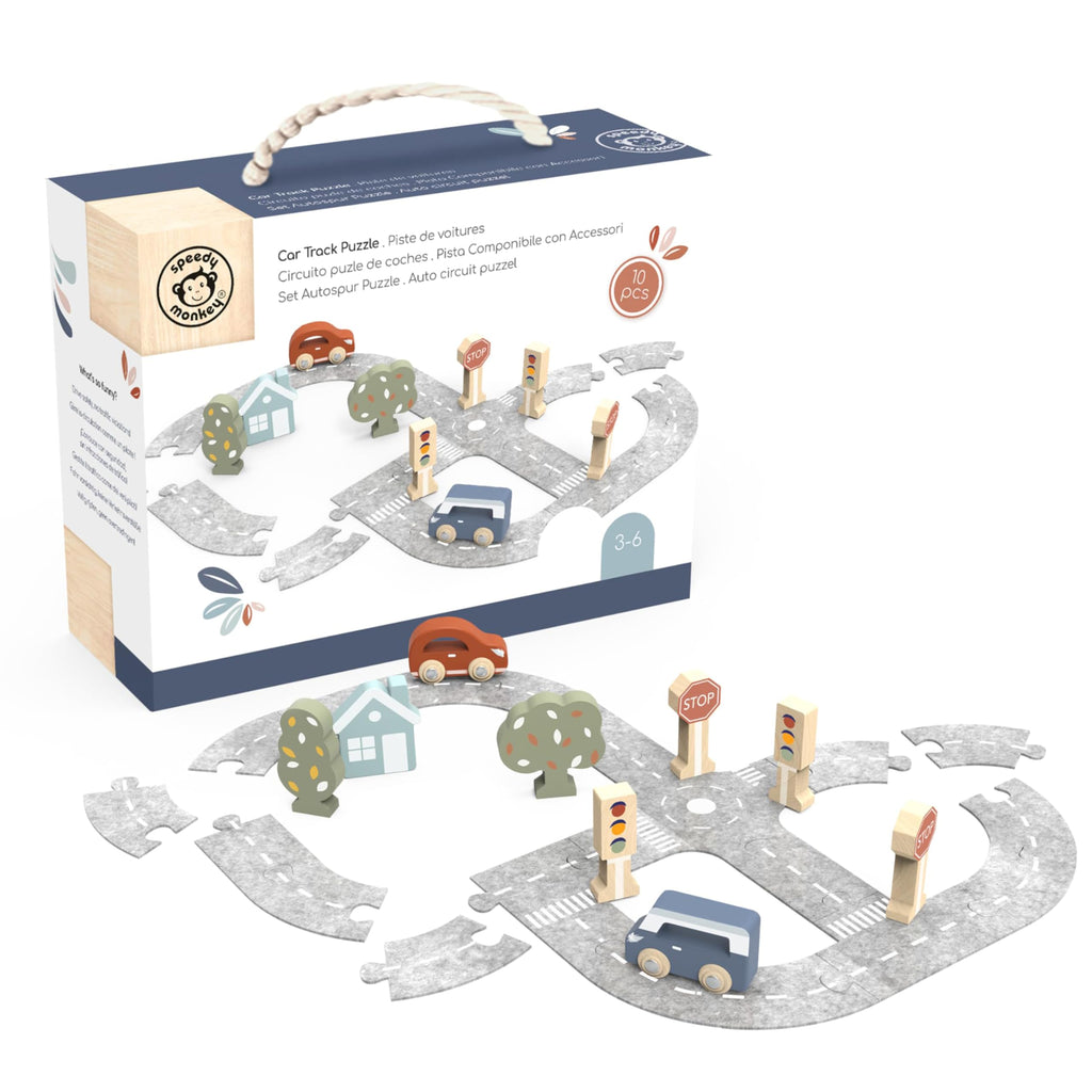 Speedy Monkey Car Track Puzzle