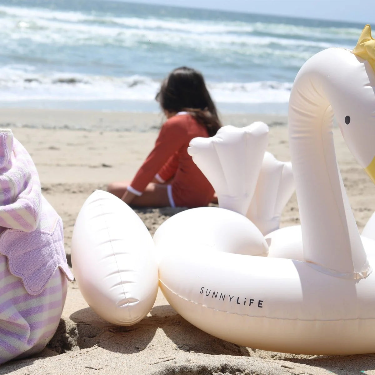 Sunnylife Princess Swan Cream Pool Float