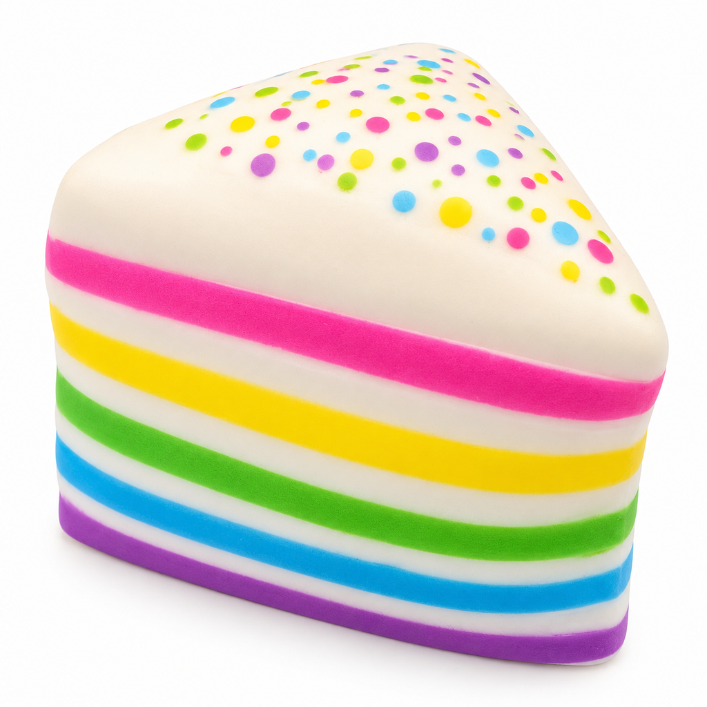 Squishy Rainbow Layer Cake