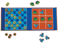 Crocodile Creek — Juegos magnéticos Dino — tres en raya y damas