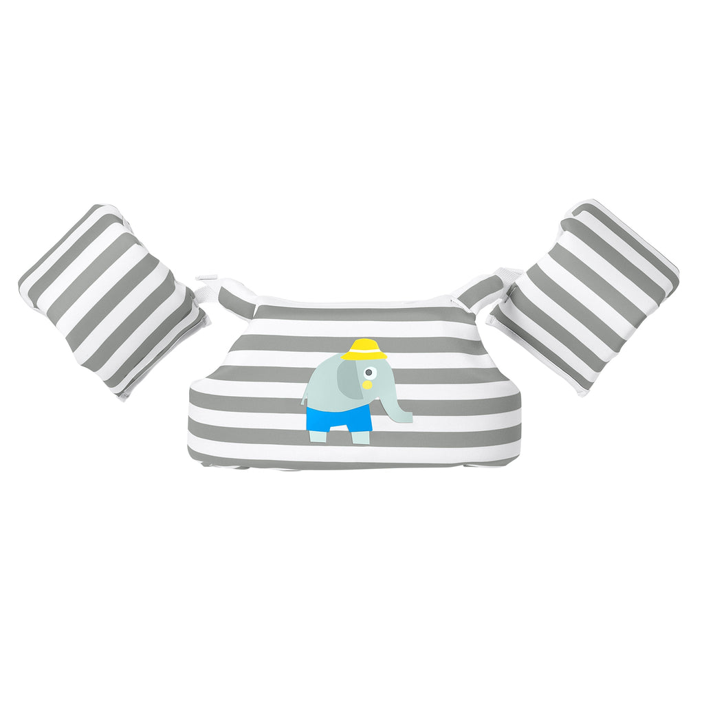 Sunnylife Floatie Jacket 3-6 Eli the Elephant Green Strip